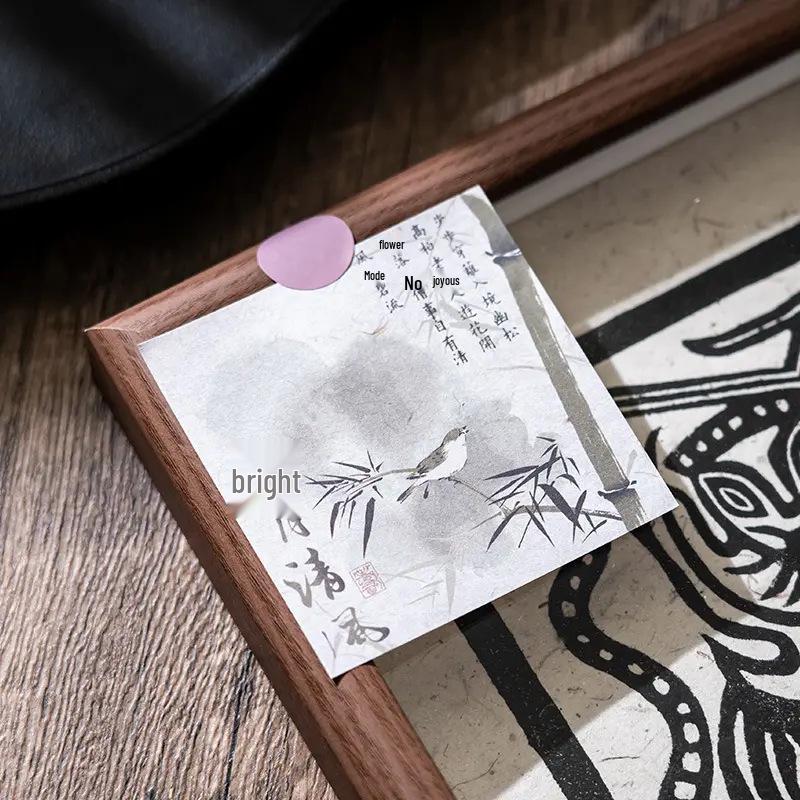Китайские бамбуковые липкие заметки для каллиграфии - Несамоклеящийся, съемный блокнот