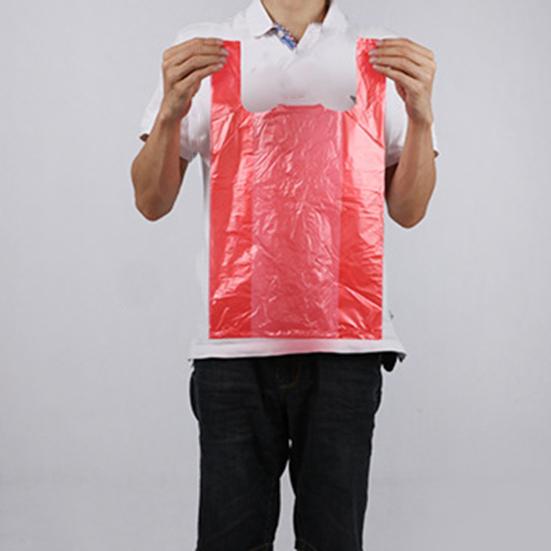 100 шт. Пакеты для покупок в продуктовых магазинах, большая вместимость, прочные, выдерживающие нагрузку, одноразовые мусорные пакеты с усиленными ручками