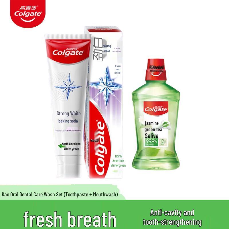 Colgate Набор зубной пасты и ополаскивателя для полости рта с пищевой содой и мятой