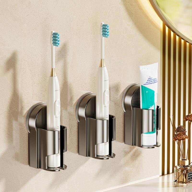 ABS Стойка для хранения Держатели для электрических зубных щеток Настенный Без сверления Органайзеры для ванной комнаты с присоской для душа