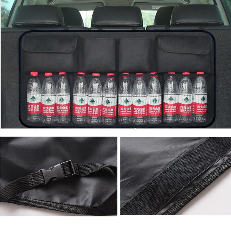 Car Backseat Organizer Adjustable Storage Bag/Net with Multiple Pockets High Capacity Oxford for SUV Sedan Trunk Accessories