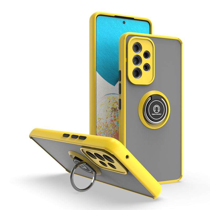 KEYSION Матовый чехол для Samsung A53 A33 A73 5G A23 A13, прозрачная противоударная задняя крышка с кольцом-подставкой для телефона Galaxy A52S A72 A32