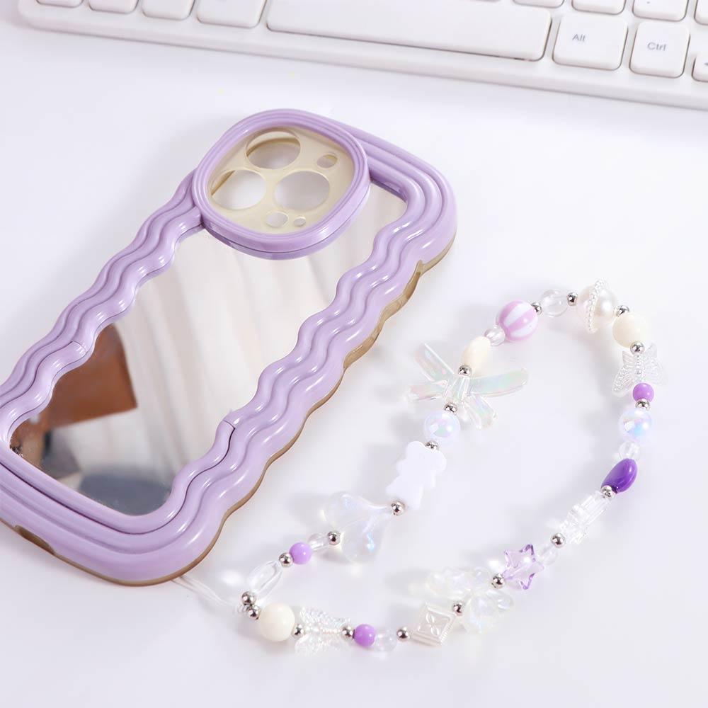 Bowknot Bow Beaded Mobile Phone Chain Beaded Bowknot Y2K Phone Lanyard Ornament