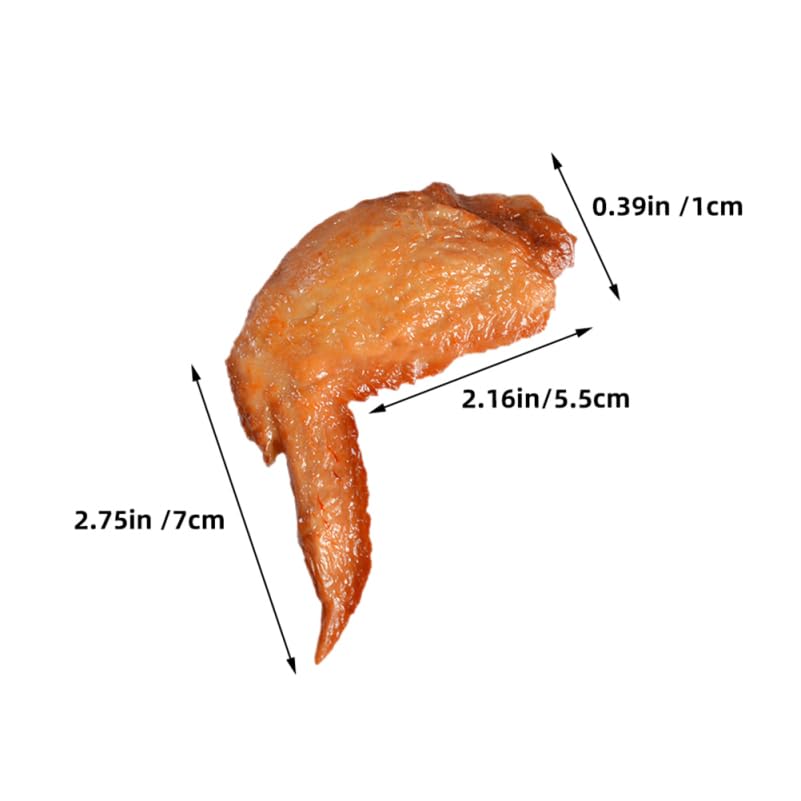 Food sample fake roast chicken wings model 3-piece set restaurant store display photography stage props commercial photographers PVC material color
