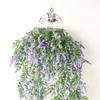 Plastic Flowers Wall Hanging Flower Fake Flower Plant Basket Lavender Rattan Living Room Decoration