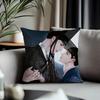 Viral GGghost Nocturneied Cushion Cover Antidustmite Pillowcase Invisible Zipper Silky Short Plush Sofa Cushion Cover