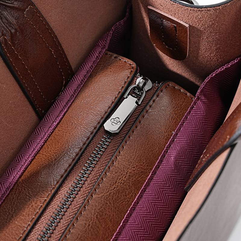 Женская наплечная сумка большой вместимости, кожаная сумка-шоппер