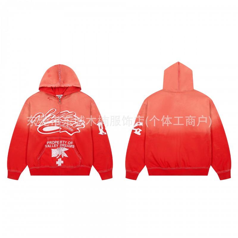 2026 SS Mens Oversized Hooded Sweatshirt With Embroidered Patch Distressed Washed Cotton Loose Fit Streetwear