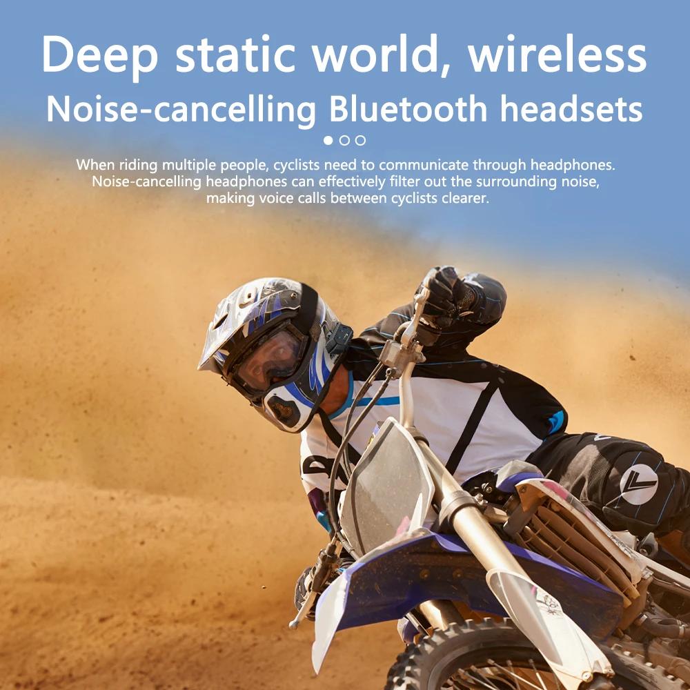 Беспроводная мотошлемная гарнитура C63 Bluetooth 5.4 Водонепроницаемые наушники Громкая связь Водонепроницаемые наушники с шумоподавлением