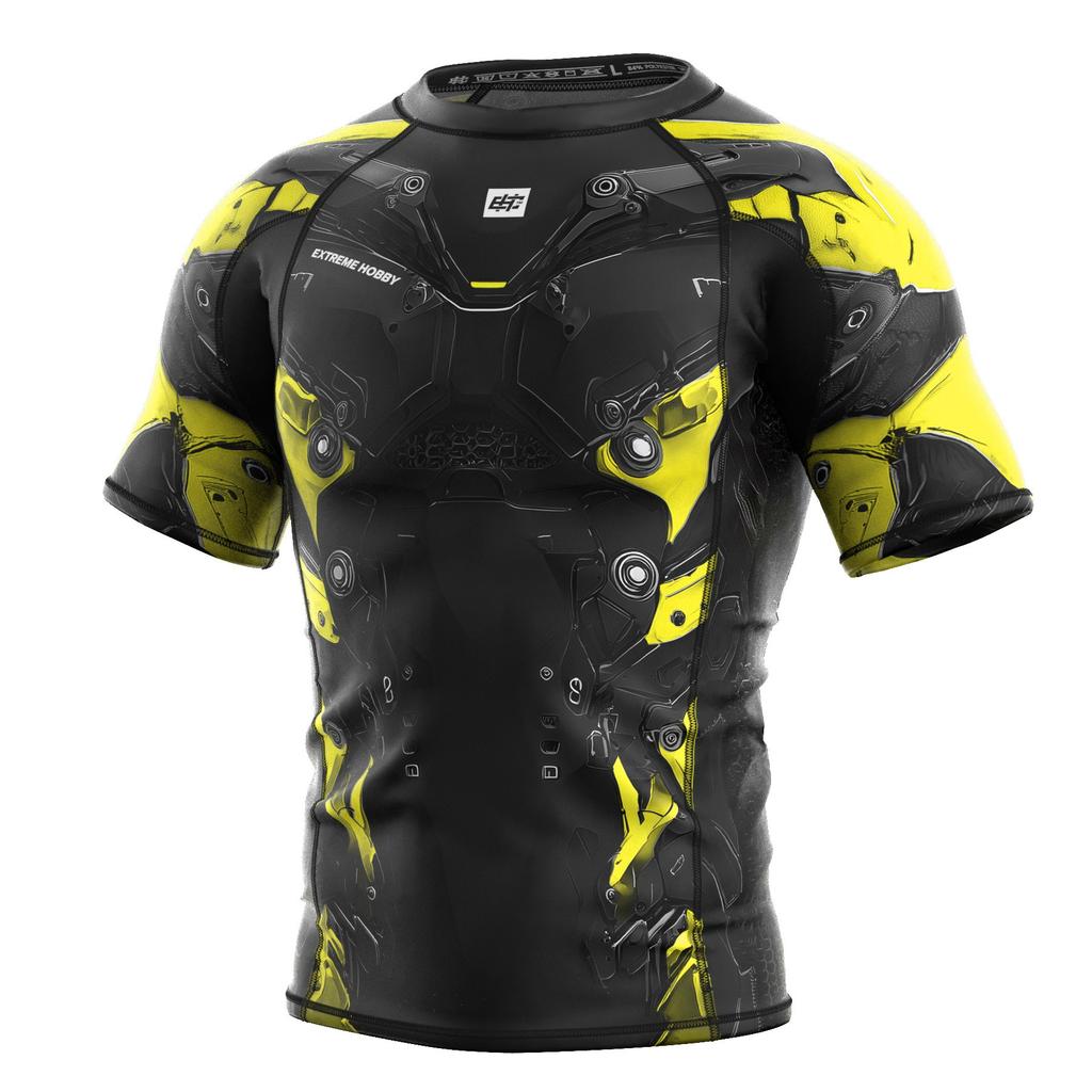 Iron Force S Yellow Short Sleeve Rashguard