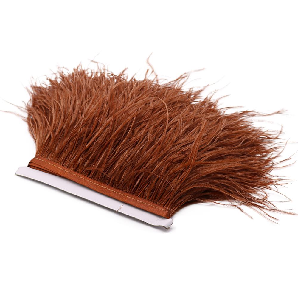 FeatherLight Blue Ostrich Feather Trim Ribbon Real Ostrich Feathers Fringe Trims for Party Clothing Sewing Decoration Plumes Diy Crafts