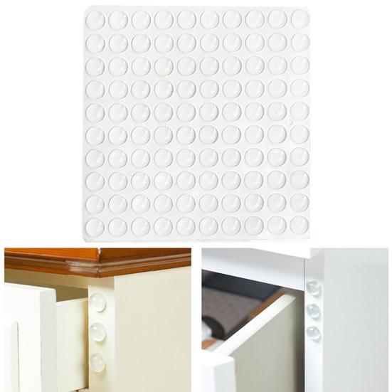 100 шт./компл. самоклеющиеся немые хорошие демпфирующие вязкость наклейки на бампер круглые прозрачные дверные накладки на бампер
