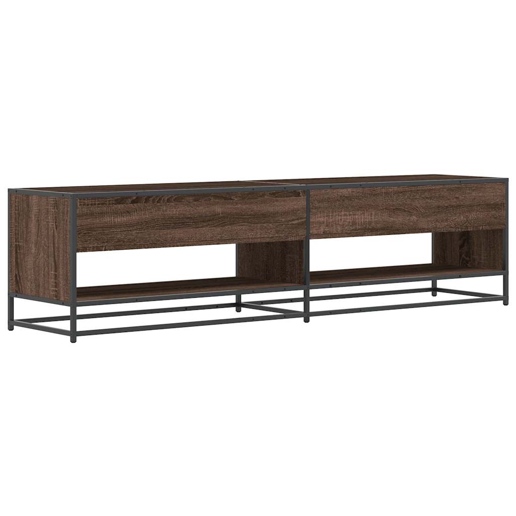 TV Cabinet in Brown Oak Look 180.5 x 40 x 46 cm Engineered Wood