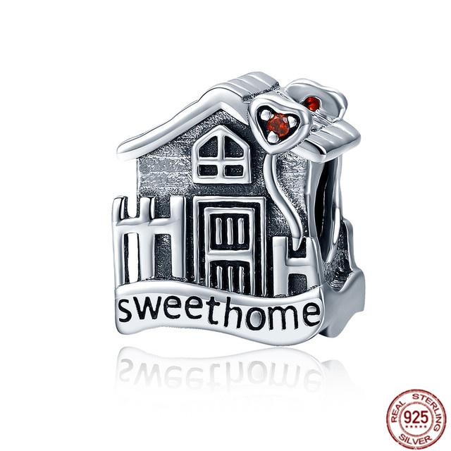 Подходят оригинальные браслеты, подвески, ювелирные изделия, новые S925 стерлингового серебра, сверкающие бусины камеры, семейное дерево, воздушный шар, щенок, кошка, кулон