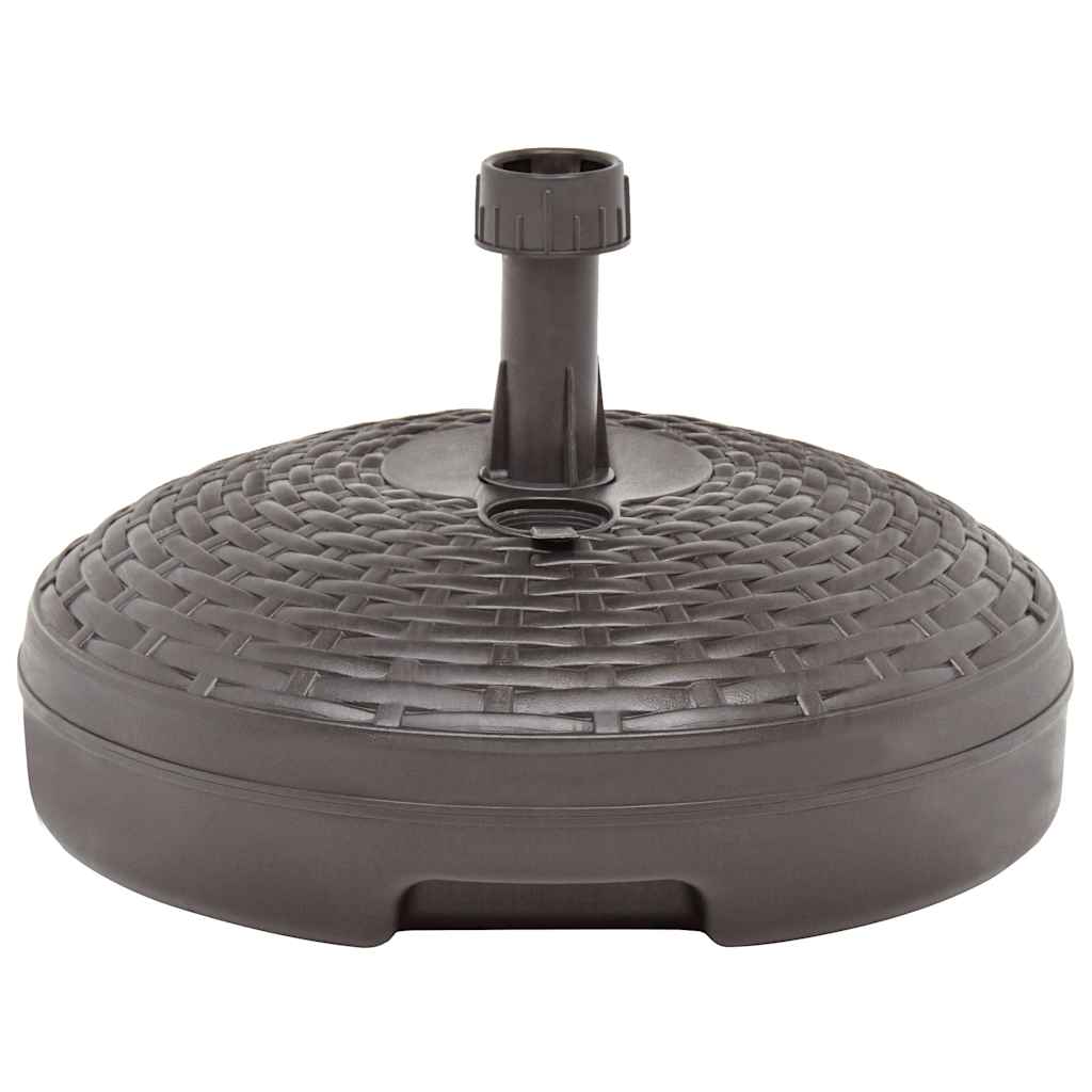 Sun Umbrella Base Sand Water 20 L Brown Plastic Rattan Look