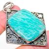 Natural Amazonite Gemstone Handmade 925 Sterling Silver Pendant 2.64" M9g24
