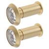 Solid Brass 2pcs 16mm Door Peephole Viewer 200 Degree Wide Angle HD Optical Glass Lens Heavy Duty Universal for 40 To 60mm Thickness Home Office Hotel