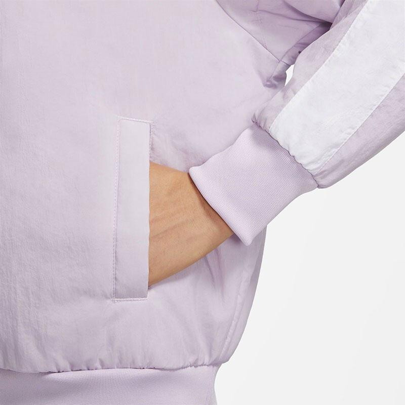 Nike Logo Patch Single Button V-Neck Jacket Women Jacket Light-Purple DQ6610-530