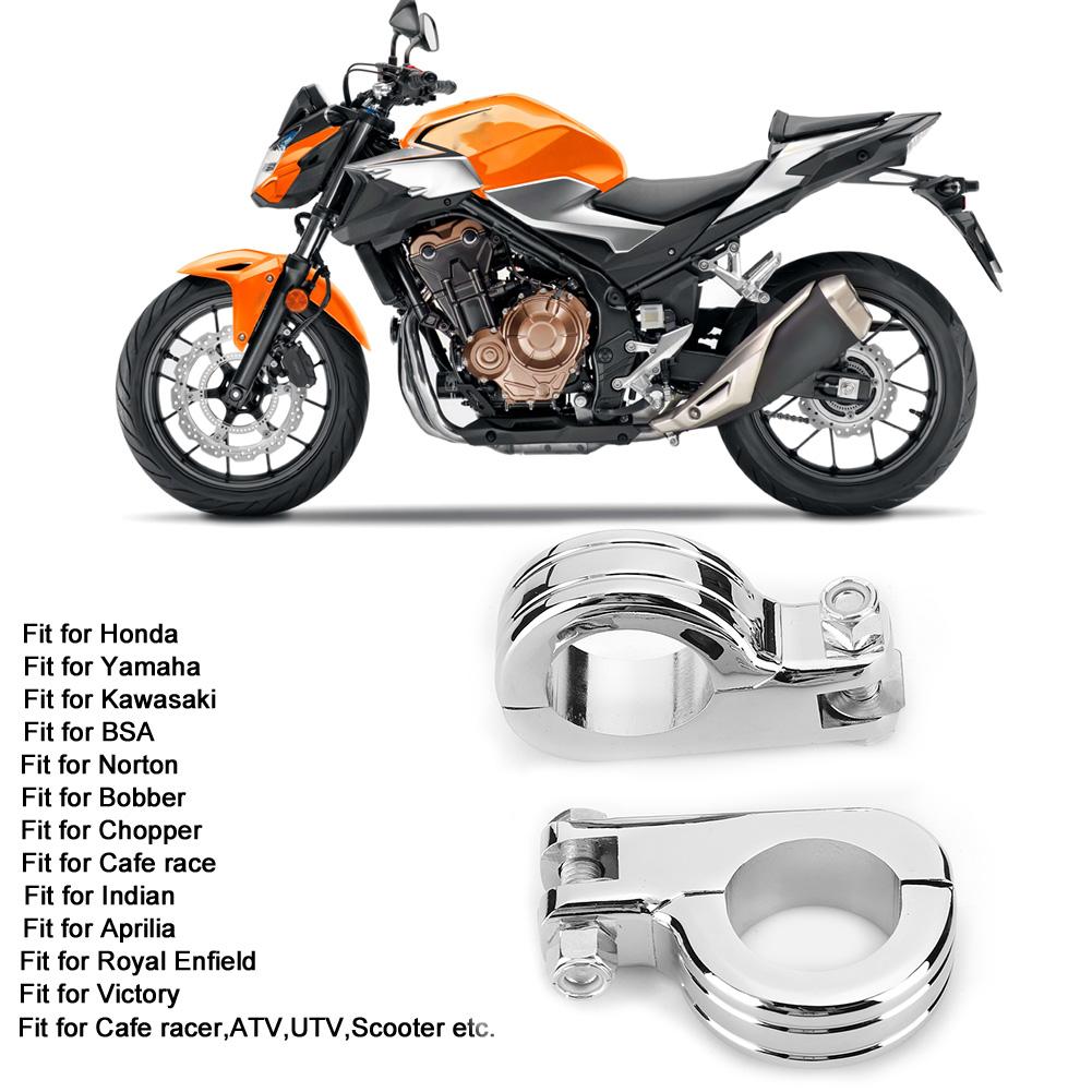 38mm 1.5in   Foot Rest Footpeg Mounting P Clamp Motorcycle Accessory Fit for  (Black )