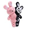 Halloween Double Headed Skull Rabbit Plush Toy Creepy Cute Stuffed Animal Plushie for Kids Halloween Creative Gifts Spooky Decor