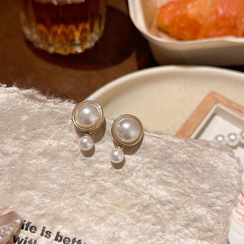 Элегантные серьги с жемчугом в гонконгском стиле — большие и маленькие, ретро-мода, высококачественный дизайн для женщин
