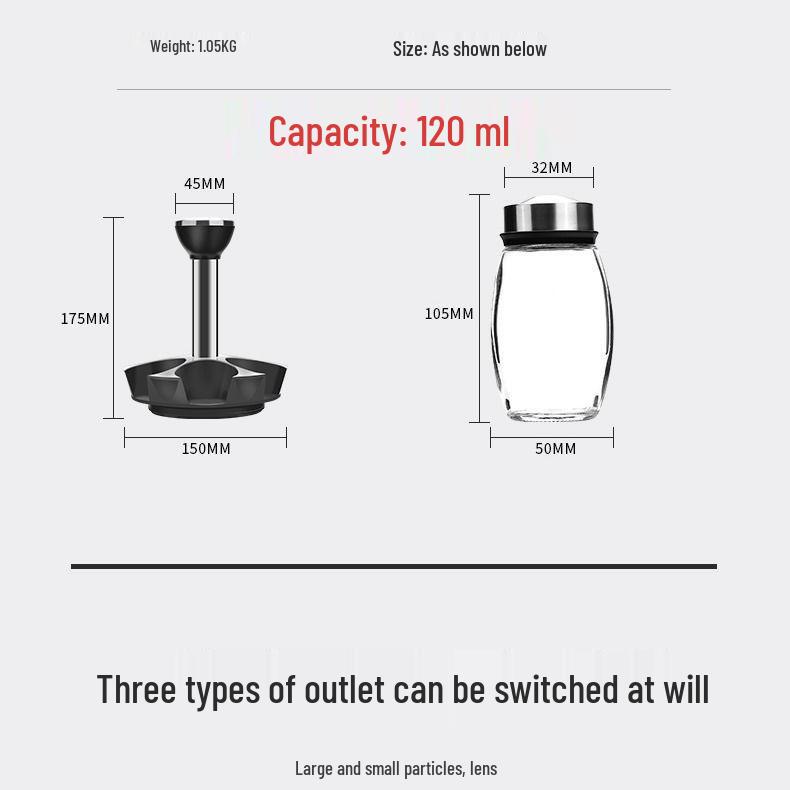 Креативный набор вращающихся стеклянных баночек для специй - Кухонная коробка для приправ и органайзер для приправ.