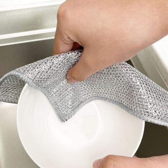 5/10/20 шт., тряпки для мытья посуды, многоразовые, многоразовые, для сухого и влажного использования, проволочная ткань, не царапающая проволоку