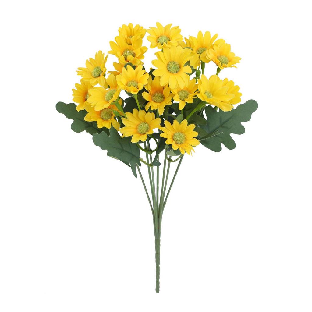 5 Bundles Lifelike Outdoor Sunset Mums Flowers Artificial Daisy Flowers Fake Chamomile Flowers for Garden Porch Farmhouse Decor