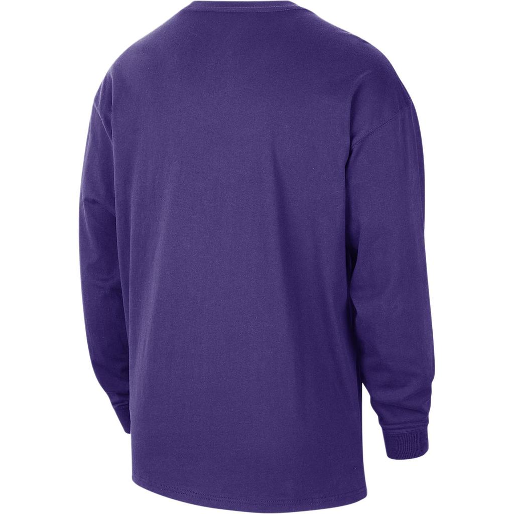 Nike X Коллаборация НБА Max90 Phoenix Suns FW24 Courtside City Edition Логотип Комфортная Свободная Футболка с Длинным Рукавом Мужские Топы Фиолетовый HJ2556-504