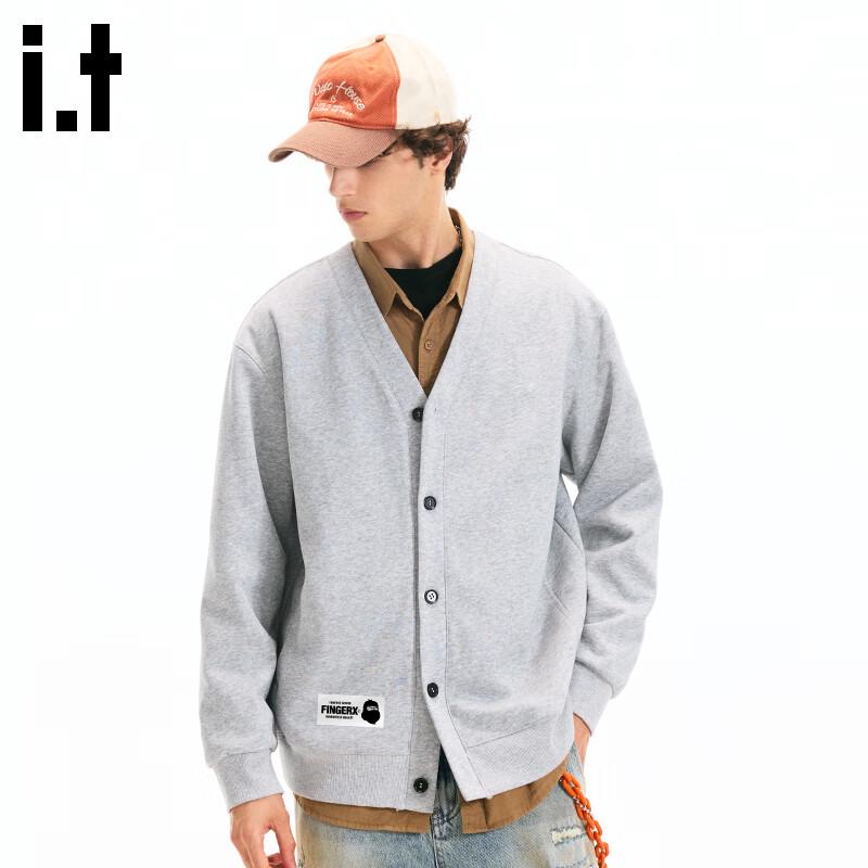 Мужской повседневный кардиган на пуговицах с V-образным вырезом fingercroxxit