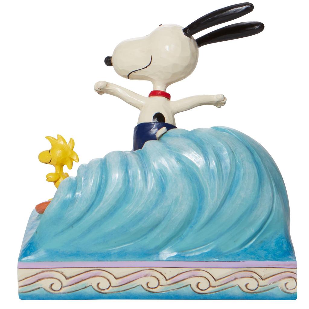 enesco Jim Shore Snoopy Woodstock Surfing 6010114 &