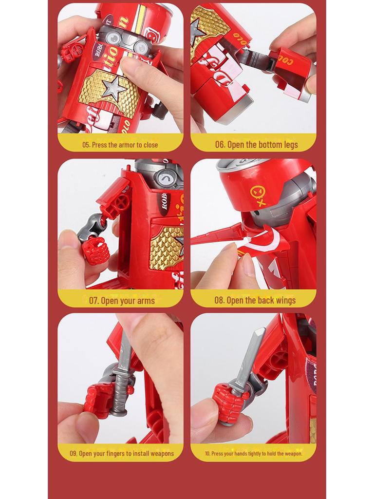 Игрушка-трансформер «Робот из банки для напитков» для детей 3-6 лет: Издание King Kong Coke