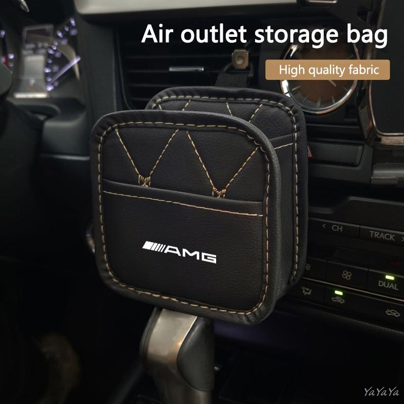 Car Air Outlet Convenient Storage Bag Auto Interior Accessories For Mercedes Benz AMG W204 W205 W203 W211 W212 W213 W201 sticker