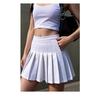 High Waist Elastic Pleated Skirt Women's A-word Thin Short Skirt Small Spring and Summer Solid Color Pleated Skirt
