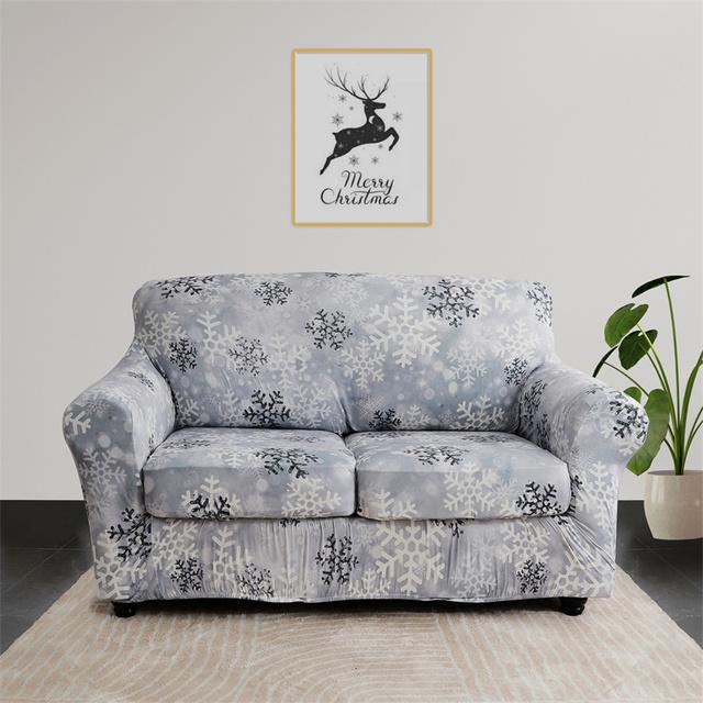 1 комплект, Рождественский чехол для дивана, эластичные чехлы для дивана для гостиной, рождественские чехлы для кресел и диванов с чехлами для подушек, диван Bezug