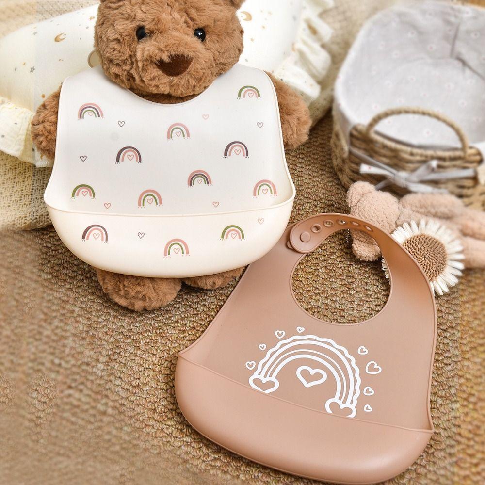 Soft Children Drool Bibs with Food Catcher Teething Drooling Bib For Girls Boys Toddlers