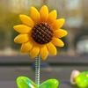 5/8/10Pcs Sunflower Decoration Car Ornament Realistic Looking Mini Size Easy To Install Spring-loaded