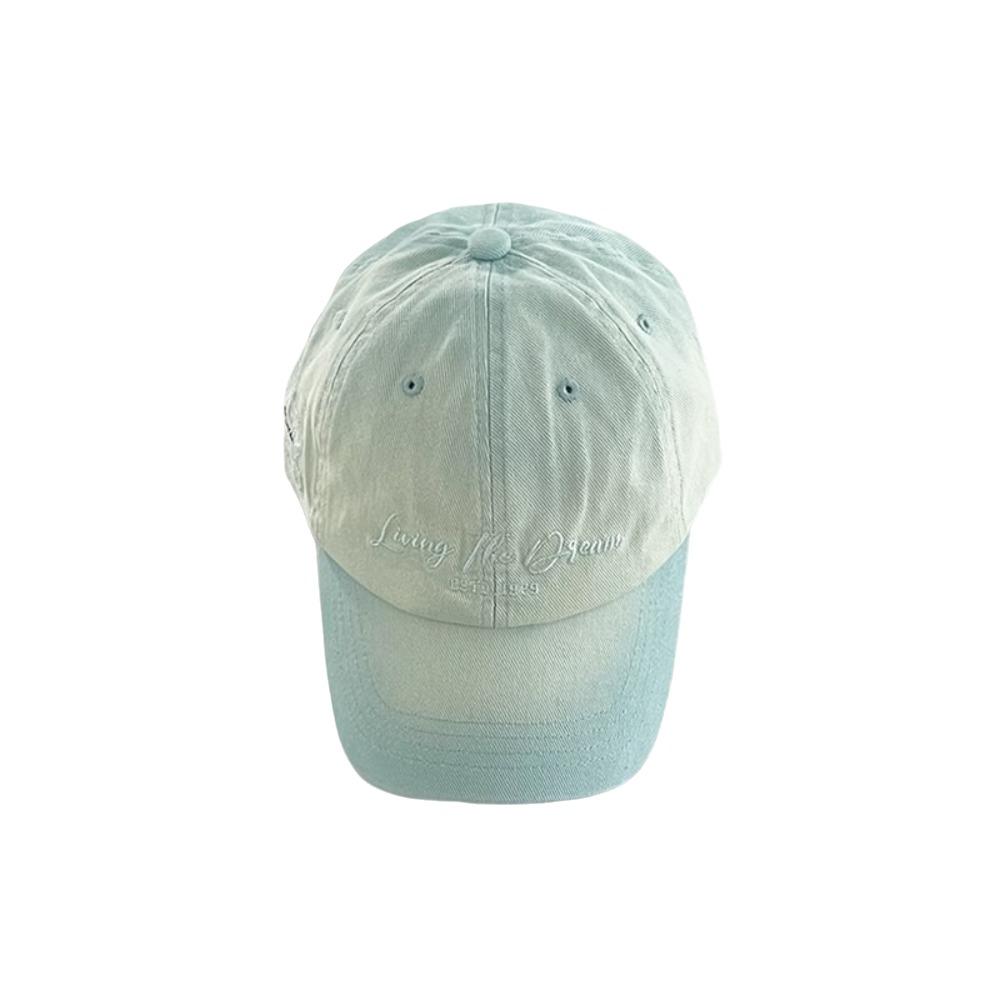 Бейсболка градиентного цвета с вышитыми буквами и изогнутыми полями, модная солнцезащитная шляпа для женщин и девочек