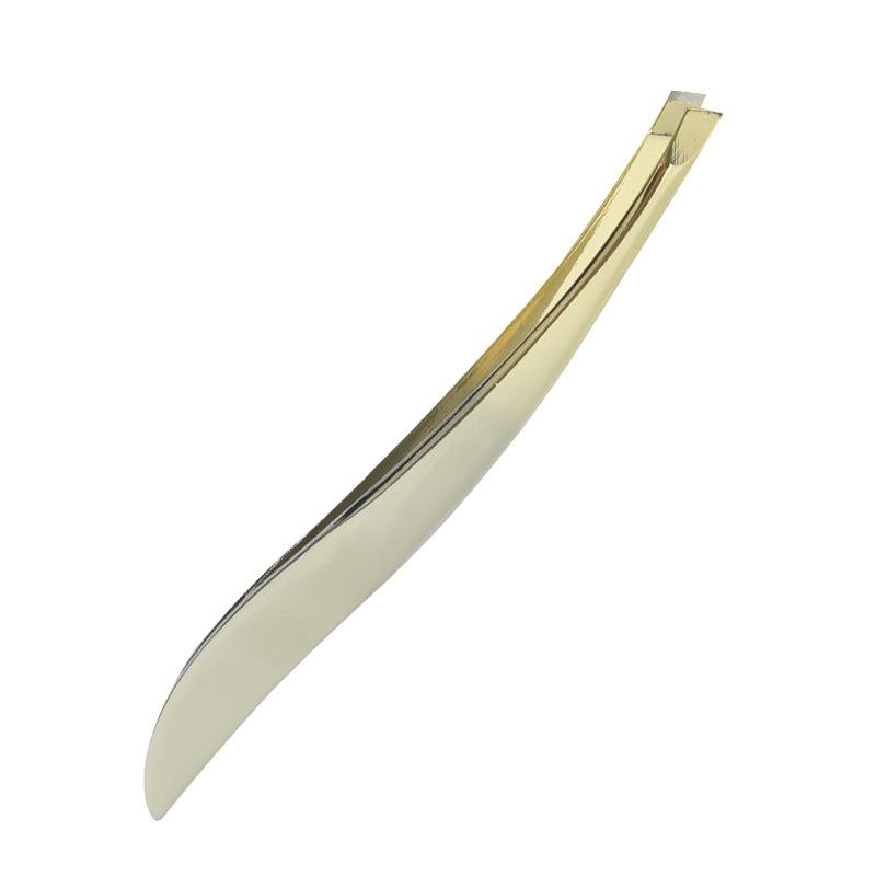 Stainless steel tweezers, eyebrow clamps, beauty false eyelashes, men's and women's slanted eyebrow shaping, beard plucking tool