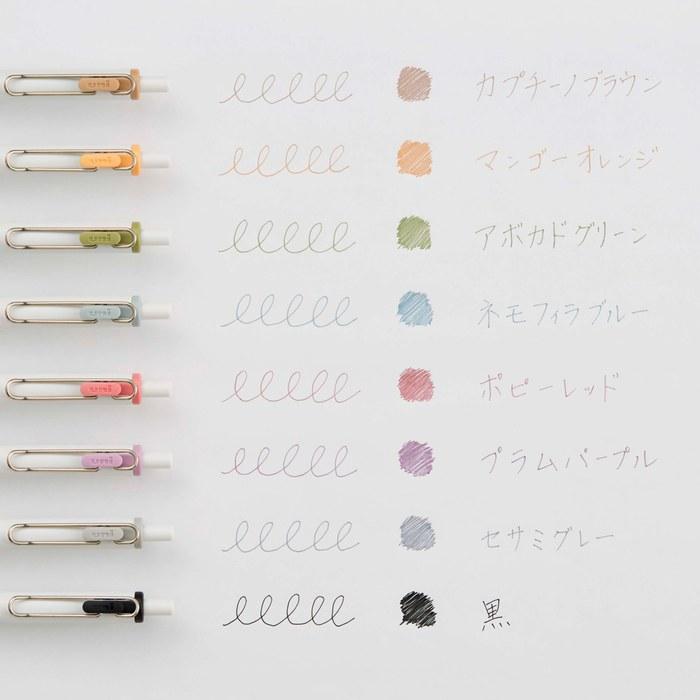 Гелевая ручка Mitsubishi Pencil Uniball One 0,38 мм, набор из 8 цветов UMNS38FC8C