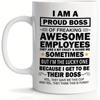 11 Oz Ceramic Funny Boss Mug - Humorous Gift for Appreciative Leaders, Mentors, and Bosses - Unique Thank You Present for Office, Work, or Business