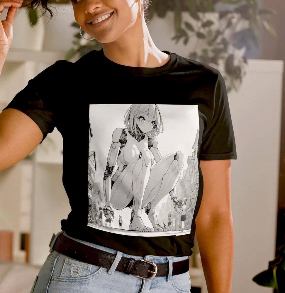 Anime Robot Girl Kawaii Harajuku Short-Sleeve Unisex T-Shirt