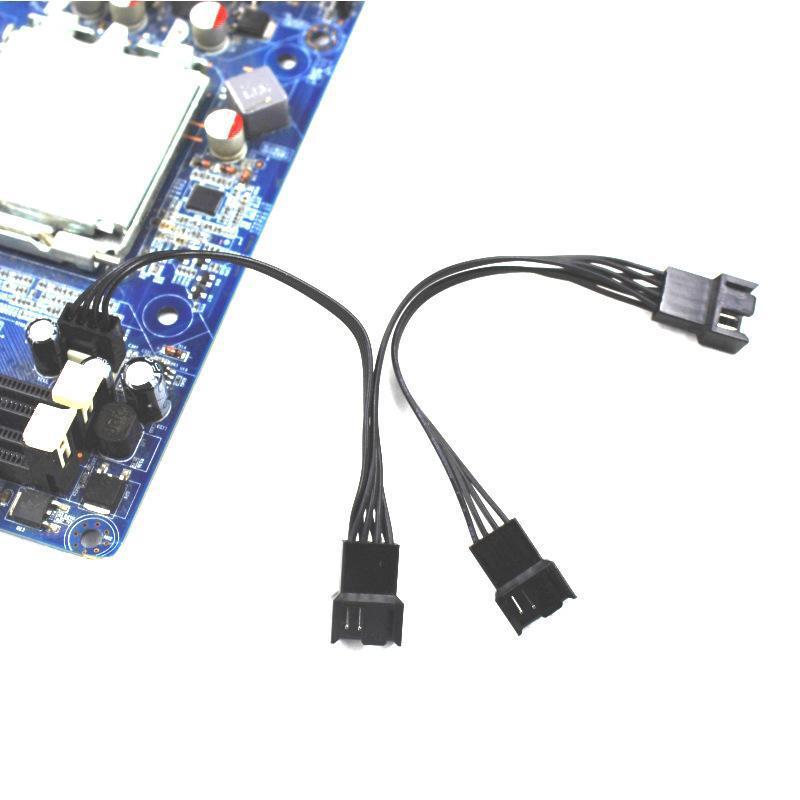 4-контактный кабель для ШИМ-вентилятора 1 в 2/3 разъема, черный в оплетке, удлинитель, разъемы, удлинительные кабели ШИМ