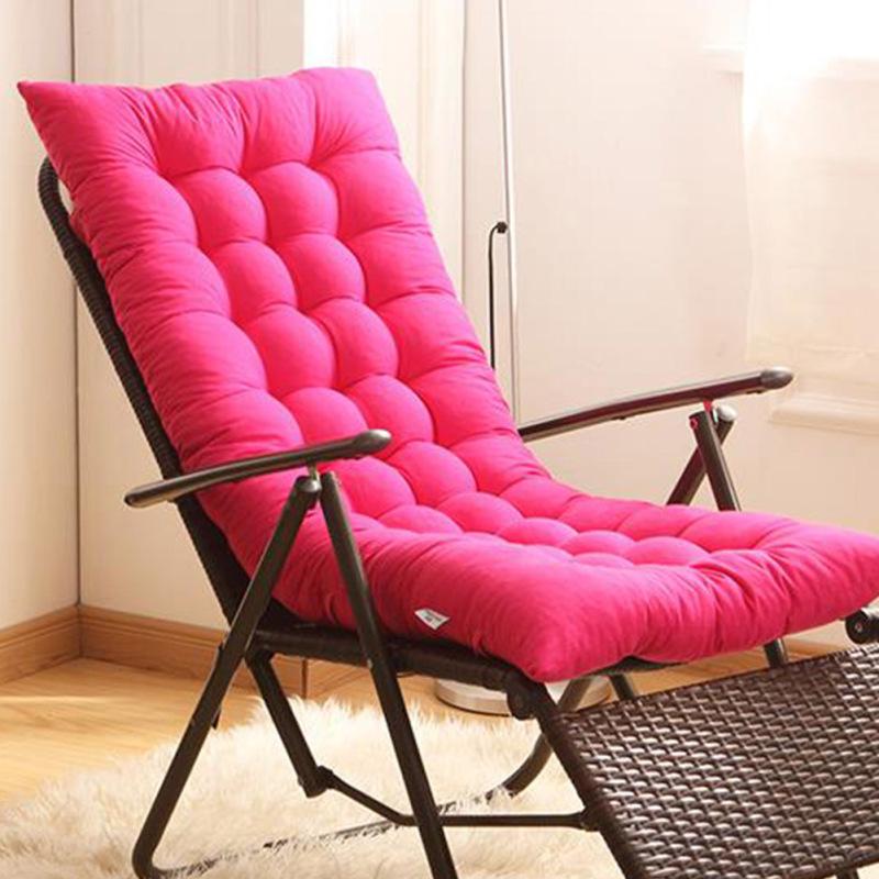 Длинная подушка для кресла с откидной спинкой, утолщенные подушки для сиденья, садовый коврик для шезлонга