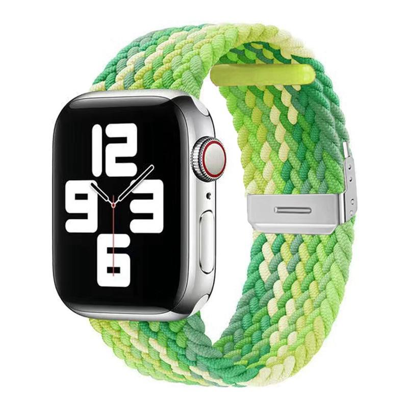 Nylon Fabric Band for Apple Watch Series 8 7 6 SE 5 4 3 38 40mm 42mm 44mm 41MM 45MM 49 Ultra Braided Solo Loop Strap for Iwatch