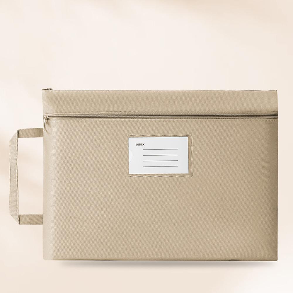 Waterproof File Organizer Double Layers Document Bag Portable Envelope Folder  for Office Supplies