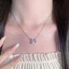 Дизайнерское блестящее серебряное ожерелье-подвеска с инкрустацией цветным хрусталем и цирконом в виде лебедя для женщин и девочек, украшение на ключицу, подарок