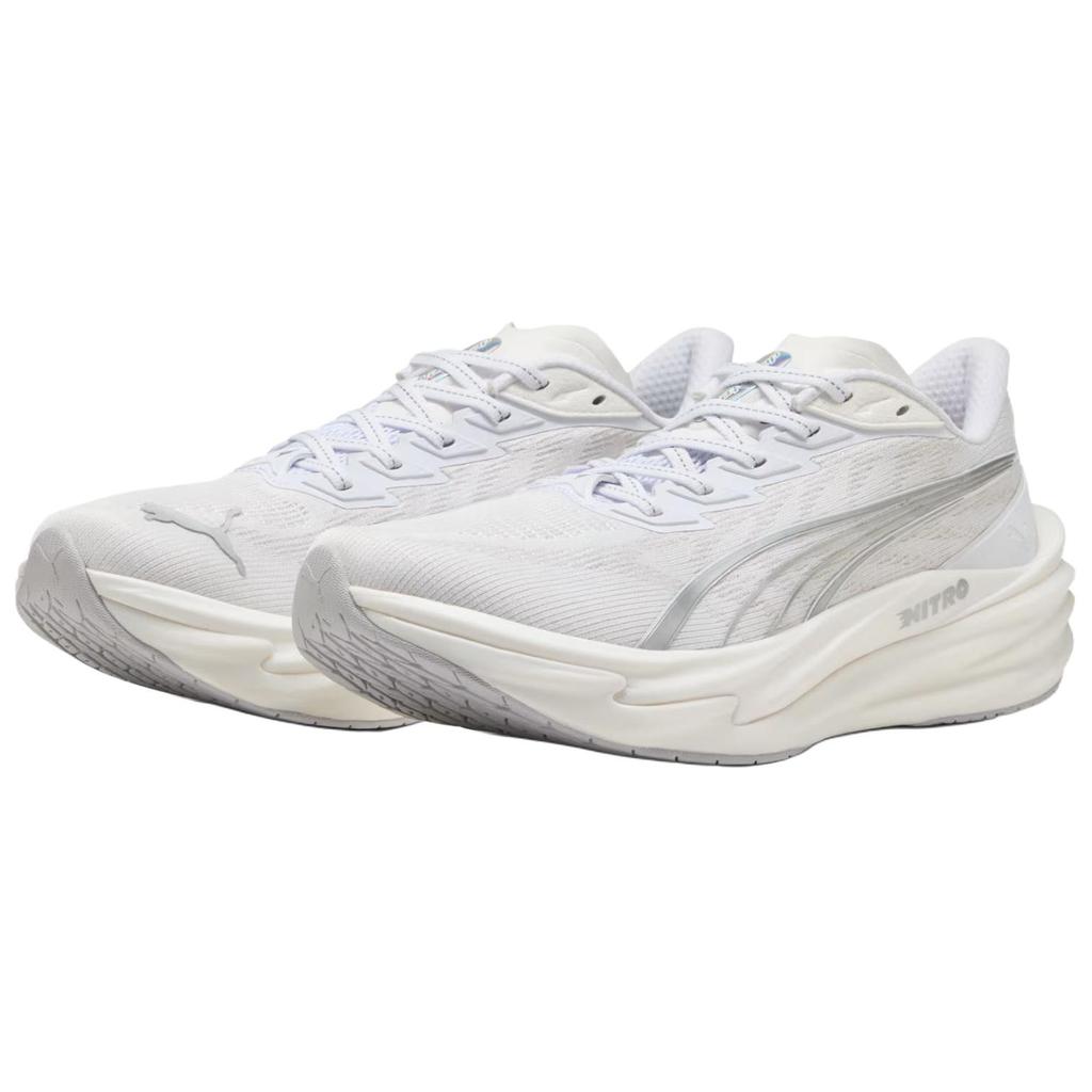 Puma Deviate Nitro 4 2E Широкие Удобные Дышащие Легкие Беговые Кроссовки Мужские Кроссовки Белый 312123-02