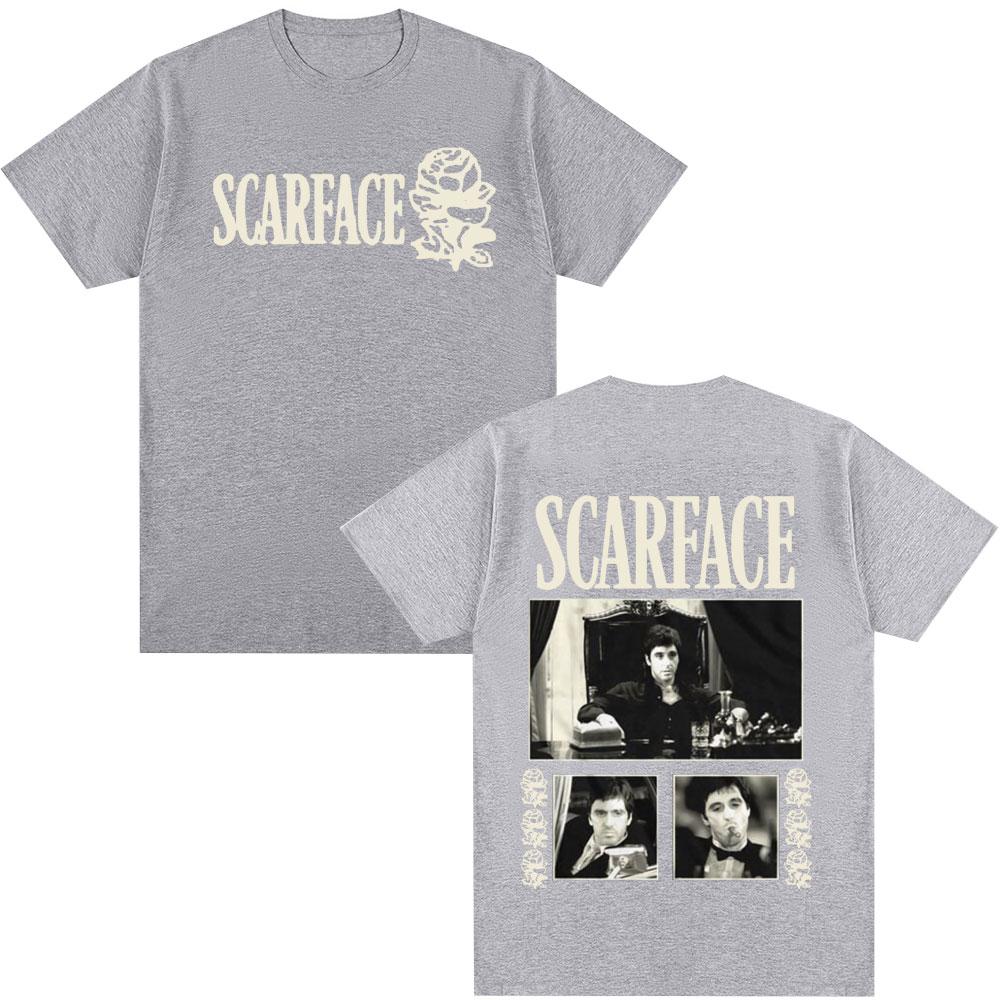 Scarface Print TShirt Tony Montana Alexander Pasiono Classical Gothic Style TShirt Unisexs Womens
