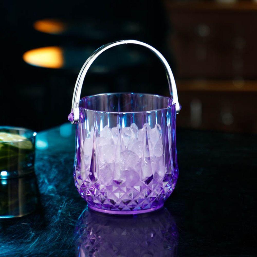 Acrylic Wine Chilling Bucket With Handle Beverage Chilling Tub Champagne Ice Bucket Clubs